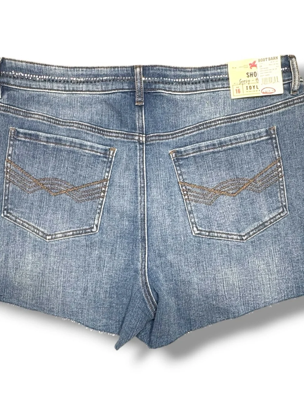 Idyllwind Blue Denim Shorts with Rhinestone Accents